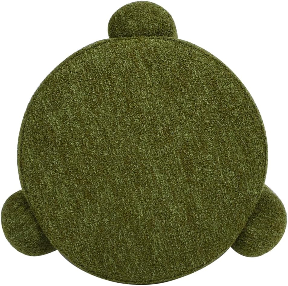 Hugo Twenty Point FiveInch Rounded Moss Green Ottoman-4