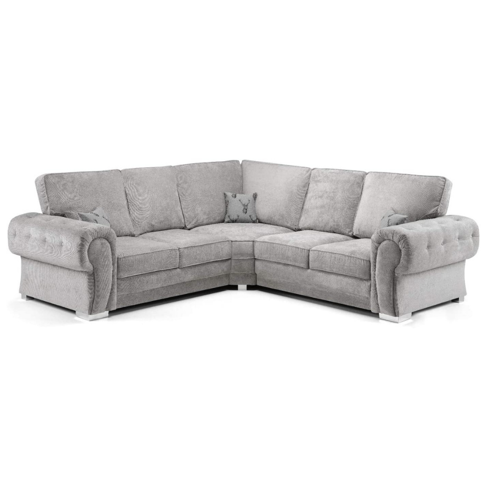 Verona Large Corner Sofa Grey