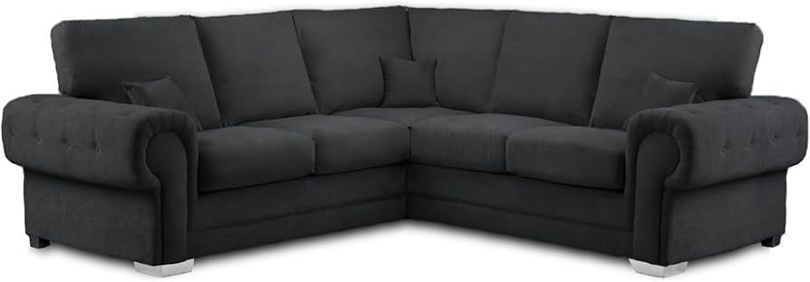 Verona Large Corner sofa Black