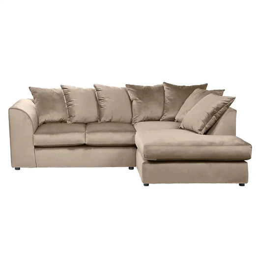 Dylan 4 seater corner sofa plush pebble