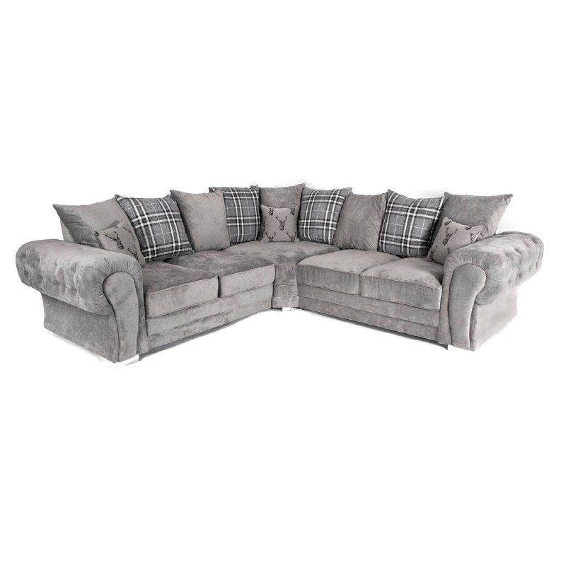 Verona Large Corner Sofa Grey