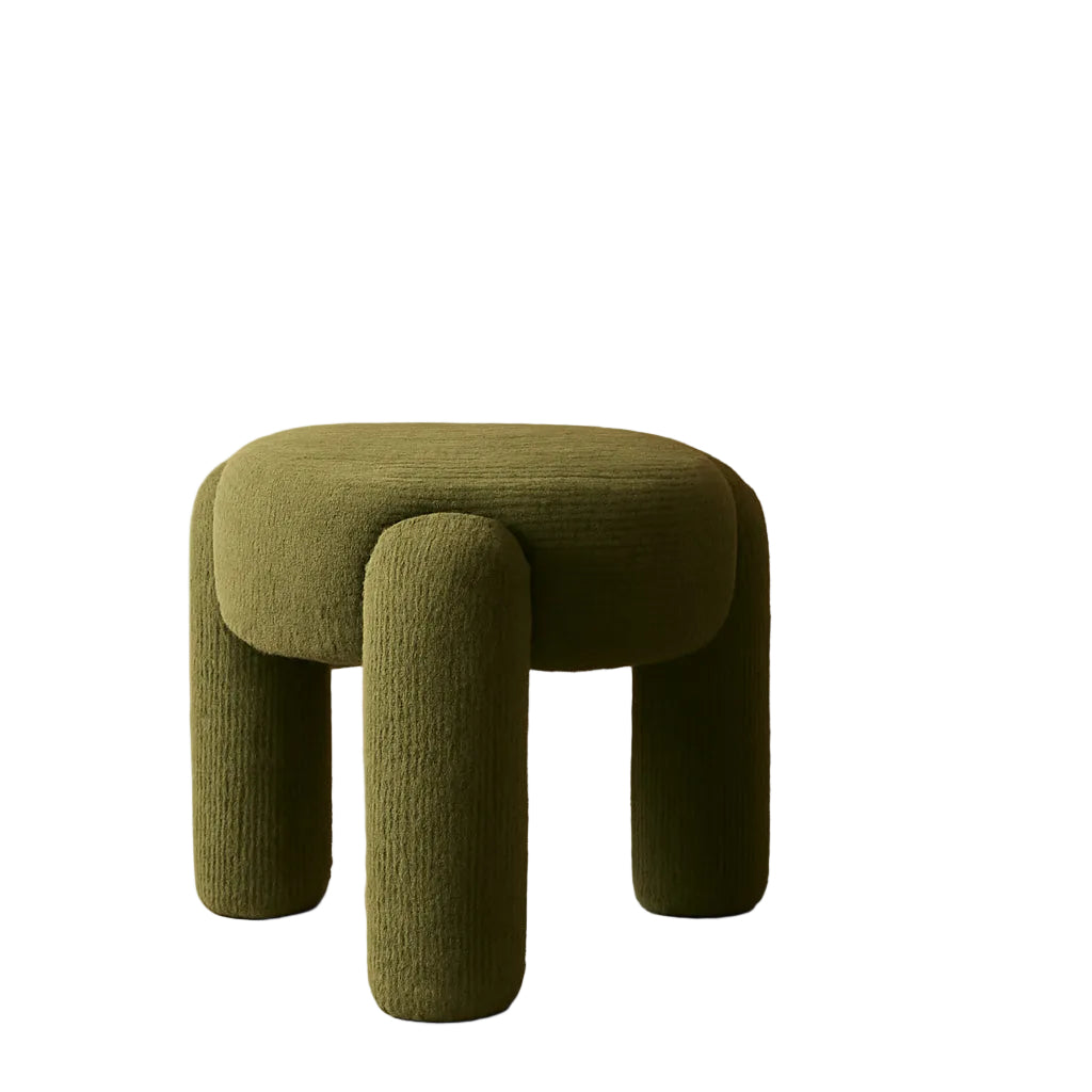 Hugo Twenty Point FiveInch Rounded Moss Green Ottoman-0