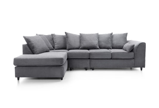 Dylan 5 seater L shape sofa Grey