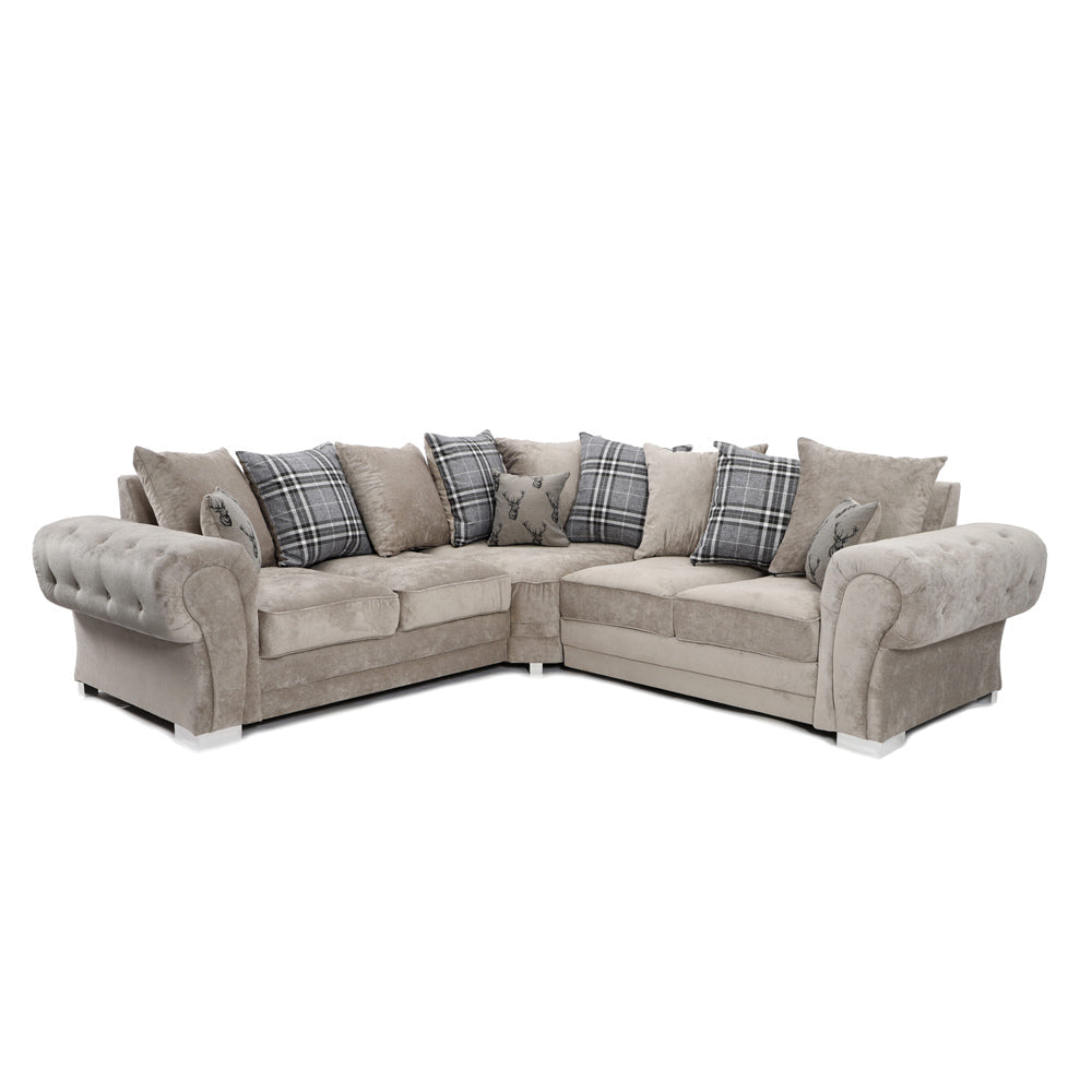 Verona Large Corner Sofa Mink